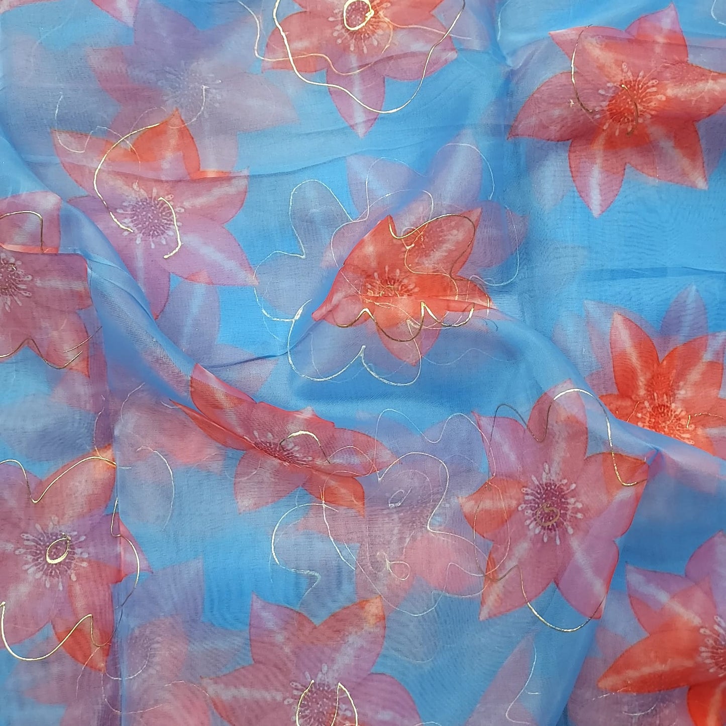 Organza Foil Print Fabrics