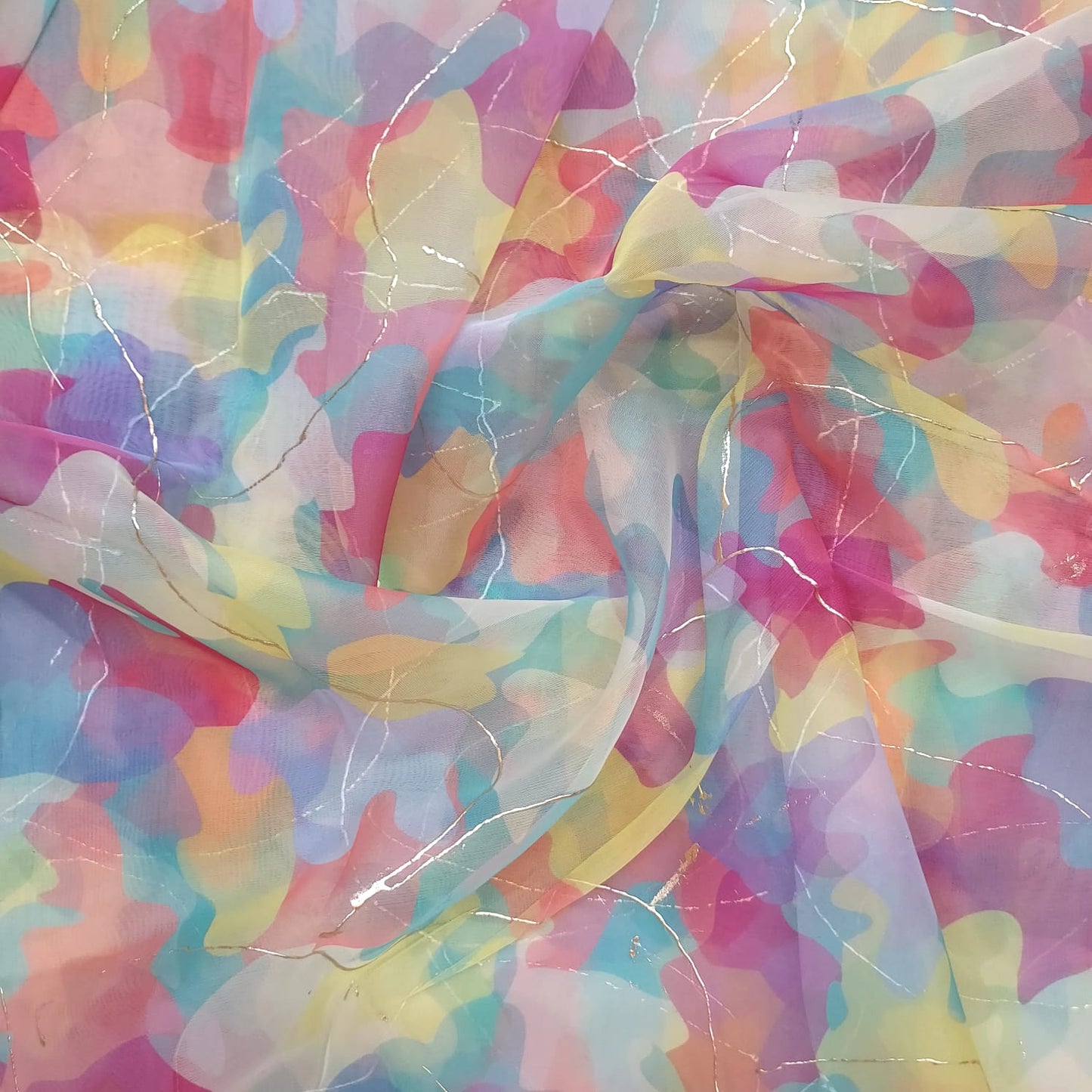 Organza Foil Print Fabrics