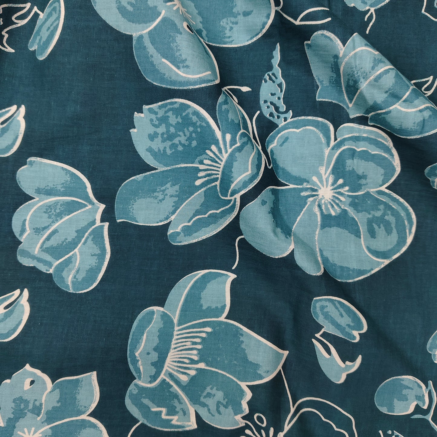 Casal Color - Sanganeri Block Print Cotton Cambric Fabric