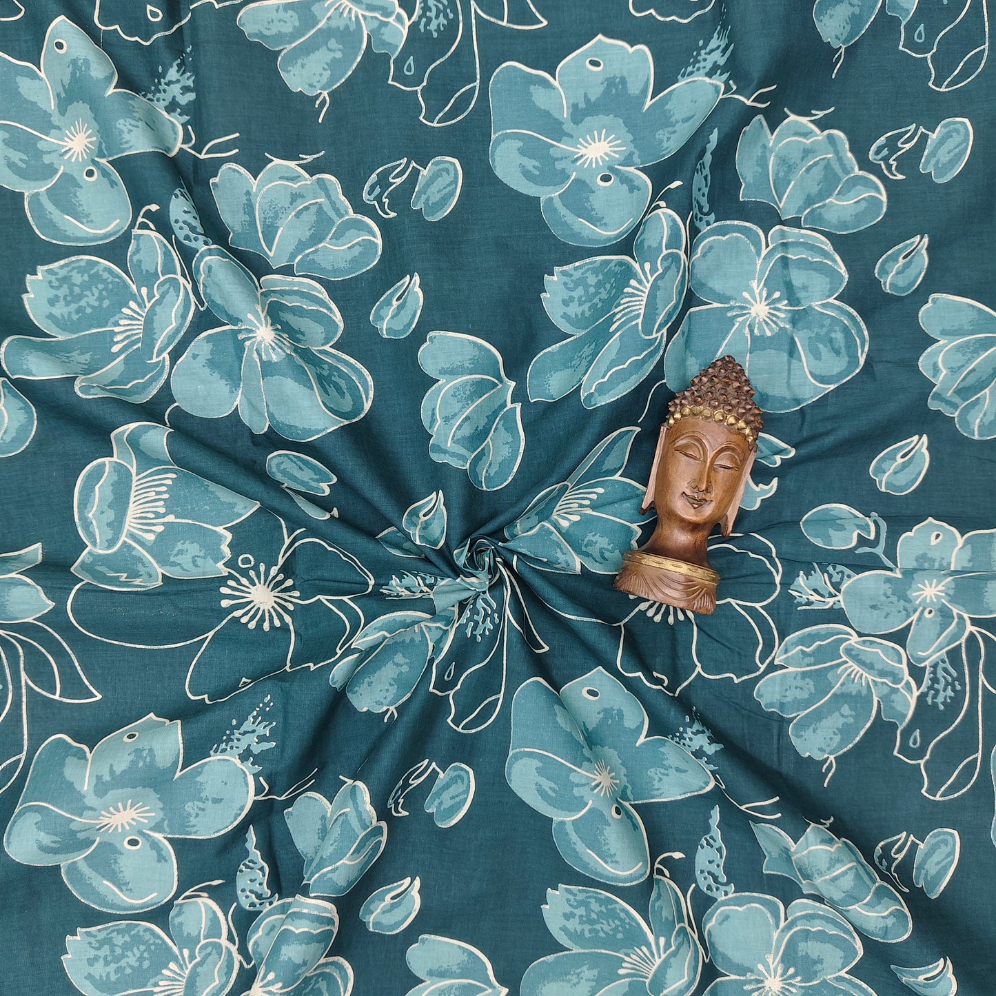 Casal Color - Sanganeri Block Print Cotton Cambric Fabric