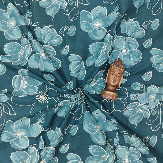 Casal Color - Sanganeri Block Print Cotton Cambric Fabric