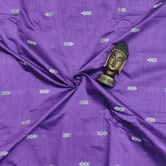 Violet - Dupion Raw Silk Butta Fabric