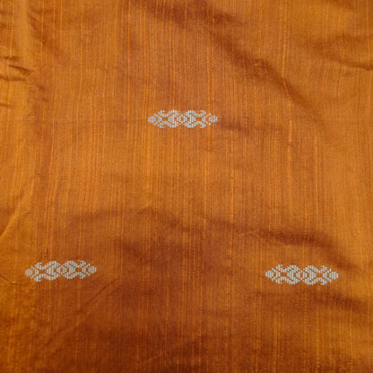 Orange - Dupion Raw Silk Butta Fabric
