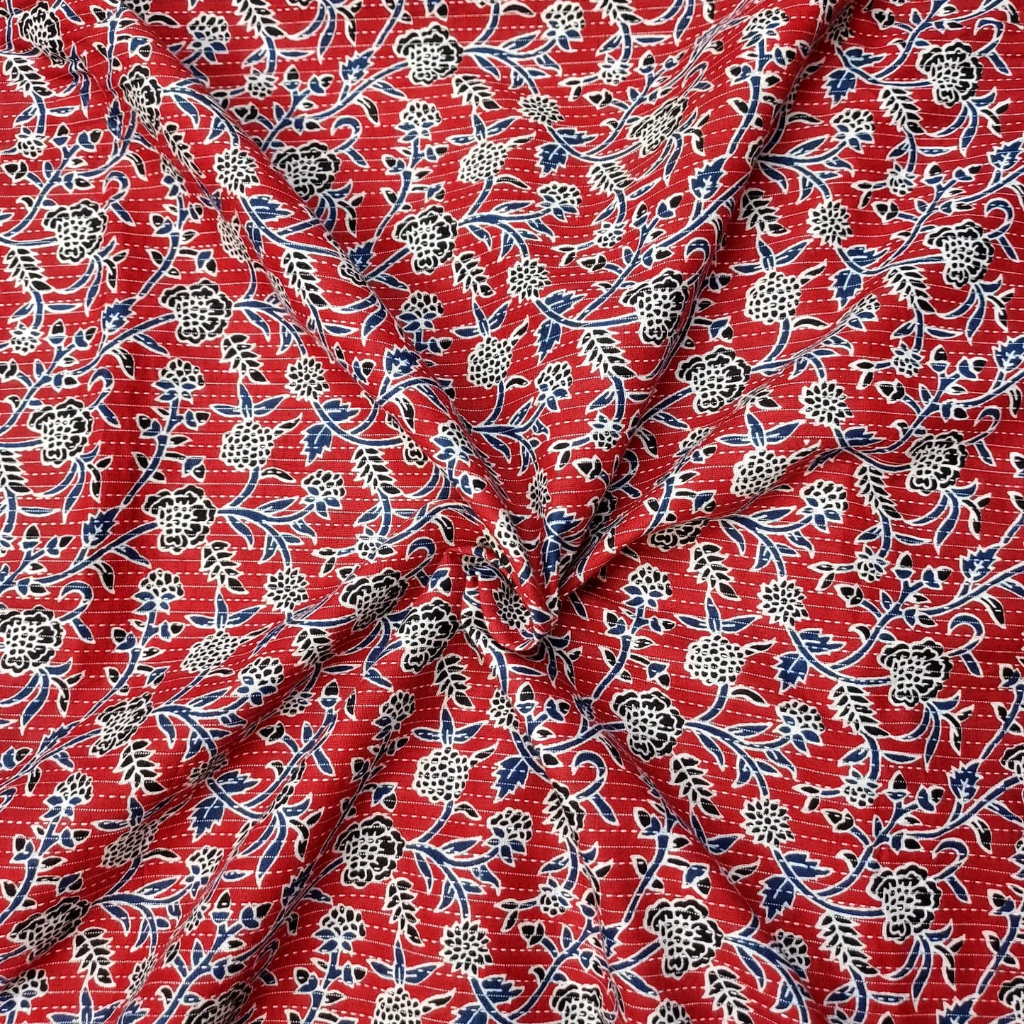 Hand Block Kantha Cotton Fabric