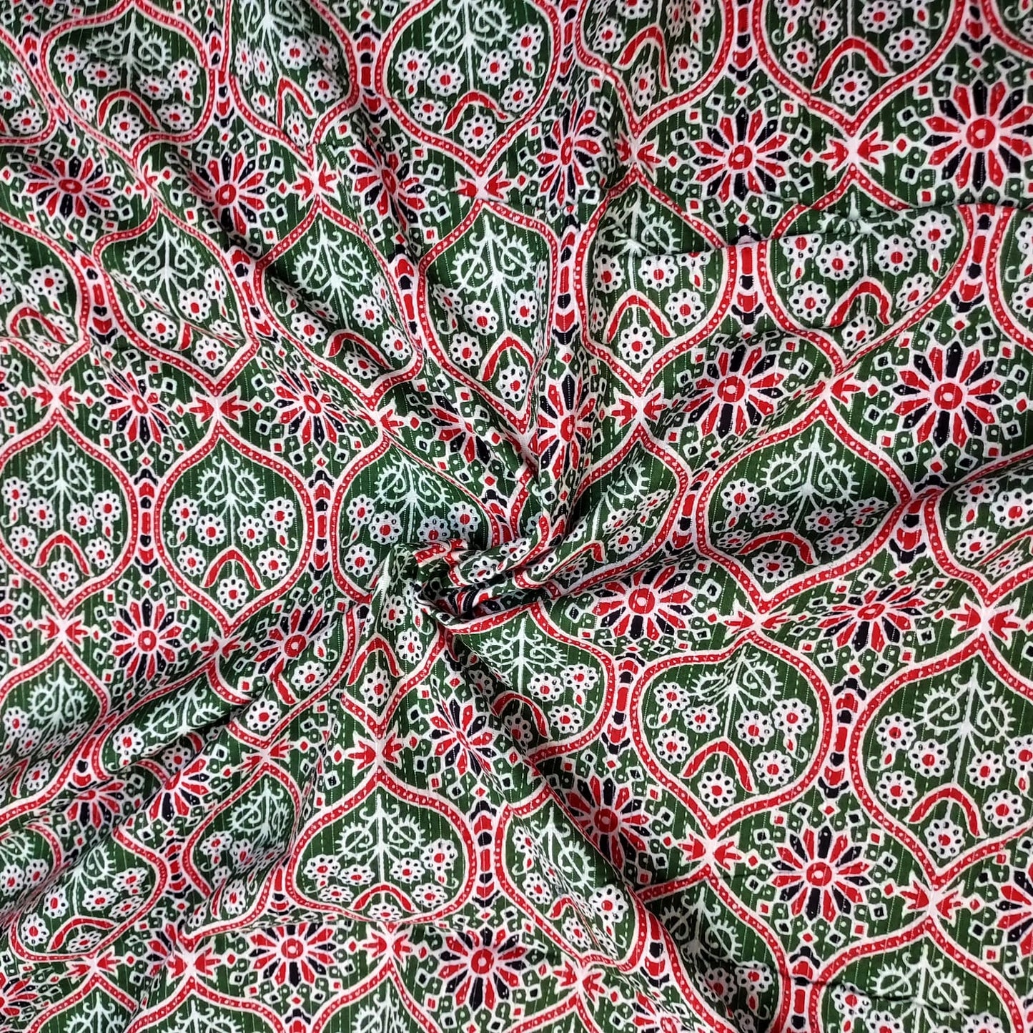 Hand Block Kantha Cotton Fabric