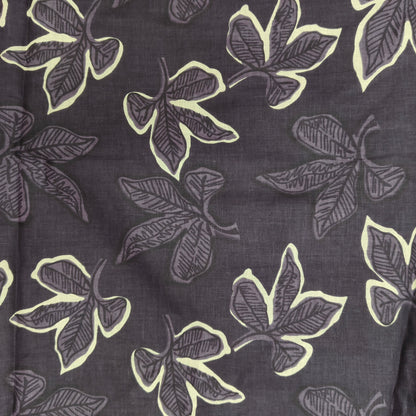 Dark Grey - Sanganeri Block Print Cotton Cambric Fabric
