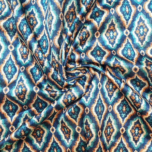 Printed Tussar Fabric