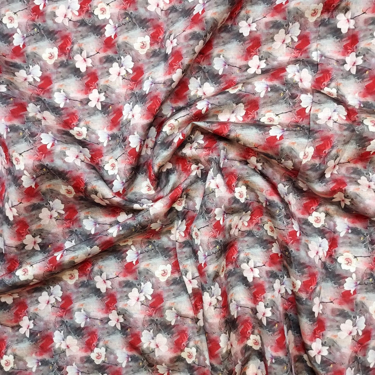 Printed Tussar Fabric