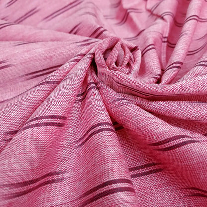 Deep Rose Color Ikkat Fabric