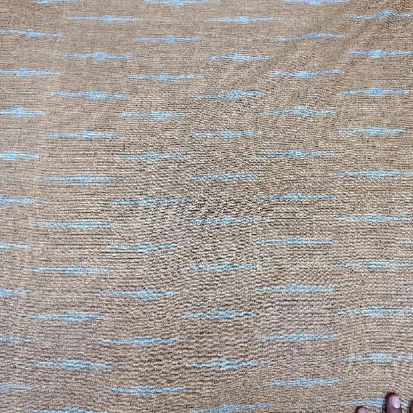 Brown Color Ikkat Fabric