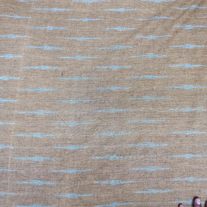 Brown Color Ikkat Fabric