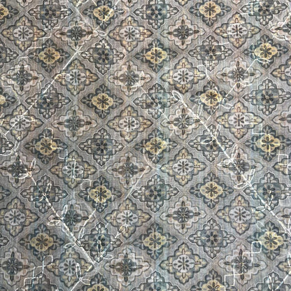 Silver Color Modal Thread Aari Work Fabric