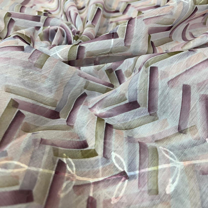 Grey Color Modal Thread Aari Work Fabric