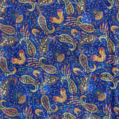 Royal Blue Color Modal Thread Aari Work Fabric